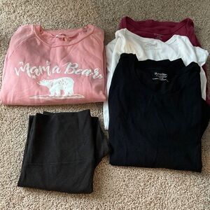 Winter Long Sleeve Shirts and Legging Maternity Bundle Sz Medium